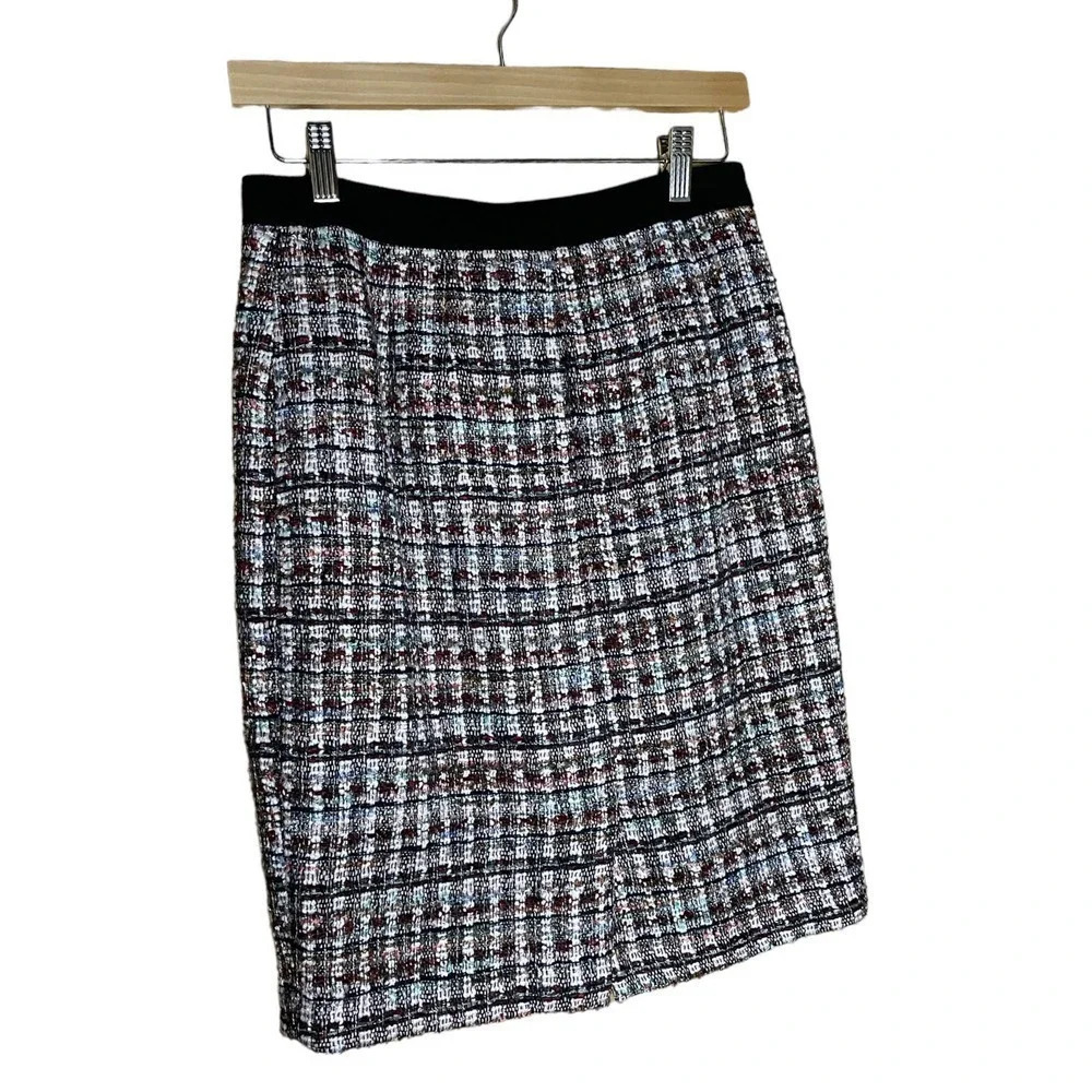 Talbots Multi-Colored Tweed Pencil Skirt Size 2P - Picture 6 of 10